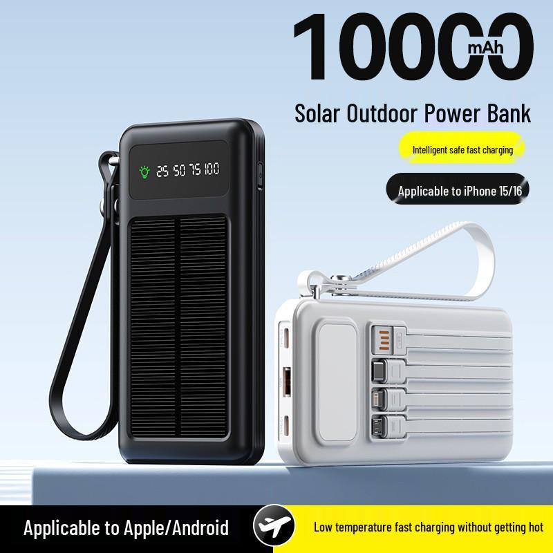 Solar-Powered 20,000mAh Power Bank with Large Capacity and Display – Ideal Holiday Gift