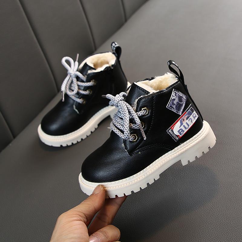 Kids Antislippery Midcut Short Boots Baby Lightweight Casual Shoes Child Footwear Girls Wearresistant Martin Boots Size
