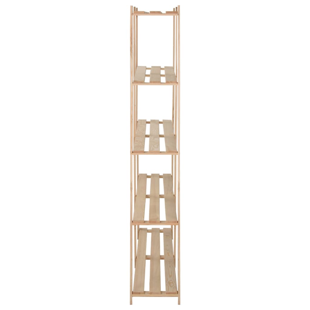 Storage Shelf with 5 Shelves 170 x 28.5 x 170 cm Solid Pine Wood