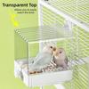 2 In 1 Bird Hanging Bathtub Drawer Design Parrot Shower Box New Food Holder Box  Cage Use