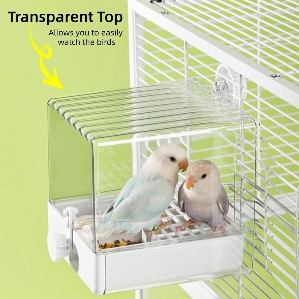 2 In 1 Bird Hanging Bathtub Drawer Design Parrot Shower Box New Food Holder Box Cage Use