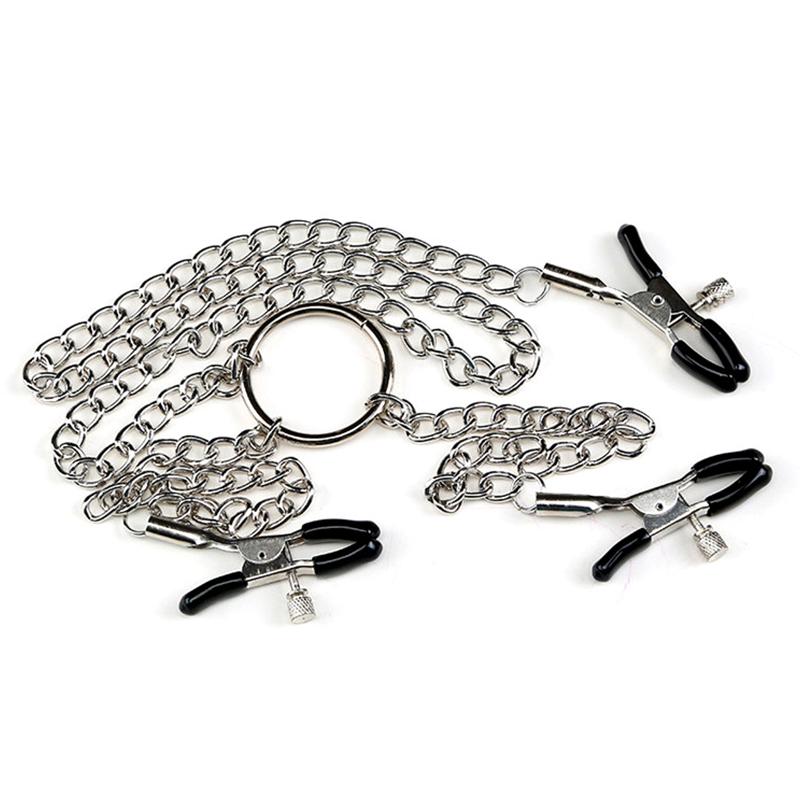 Butterfly Style For Couples Stainless Steel Metal Chain Nipple Milk Clips Breast Clip Sex Slaves Nipple Clamps Sex Toys
