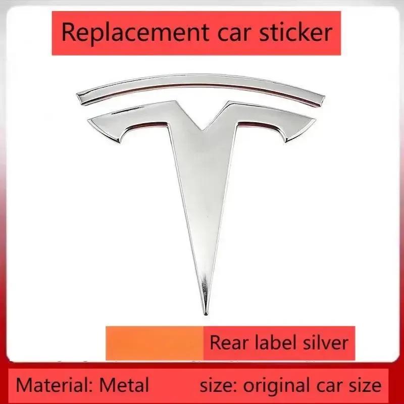Naklejka Samochodowa 2025 Gorący Metal Dla Tesli - Emblemat Przód Samochodu Emblemat Bagażnika Tylnego Pasuje do Modelu 3 Model Y wymiana logo tył i r