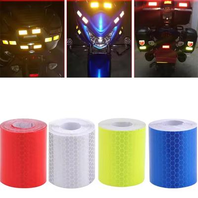Autocolante cu bandă reflectorizante pentru stilul mașinii, alb strălucitor, roșu, galben, portocaliu, reflectoare de siguranță, materiale pentru automobile, motociclete