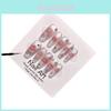 Handmade Kitty Cat Eye Blush Nail Art Y2k Cute Cartoon Wearable Nail Stickers Medium Length Gradient