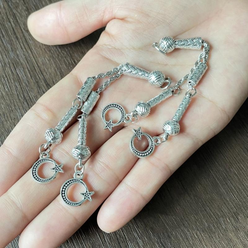 Antique Silver Plated Necklace Connectors Metal Brushes Pendant Accessories DIY Handmade Jewelry Making Supplies
