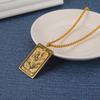 Collana Tarot Scheletro Calendula Strega Talismano Acciaio Inossidabile Coppia Teschio Abbraccio Collana Gay Amuleto Gioielli Regalo di Halloween