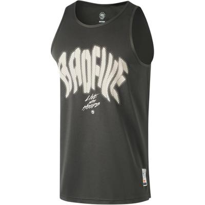 Li Ning Bad Five Letter Round Neck Comfortable Versatile Breathable Sleeveless Basketball Jersey Men Jersey Slate-Gray AVSU441-2