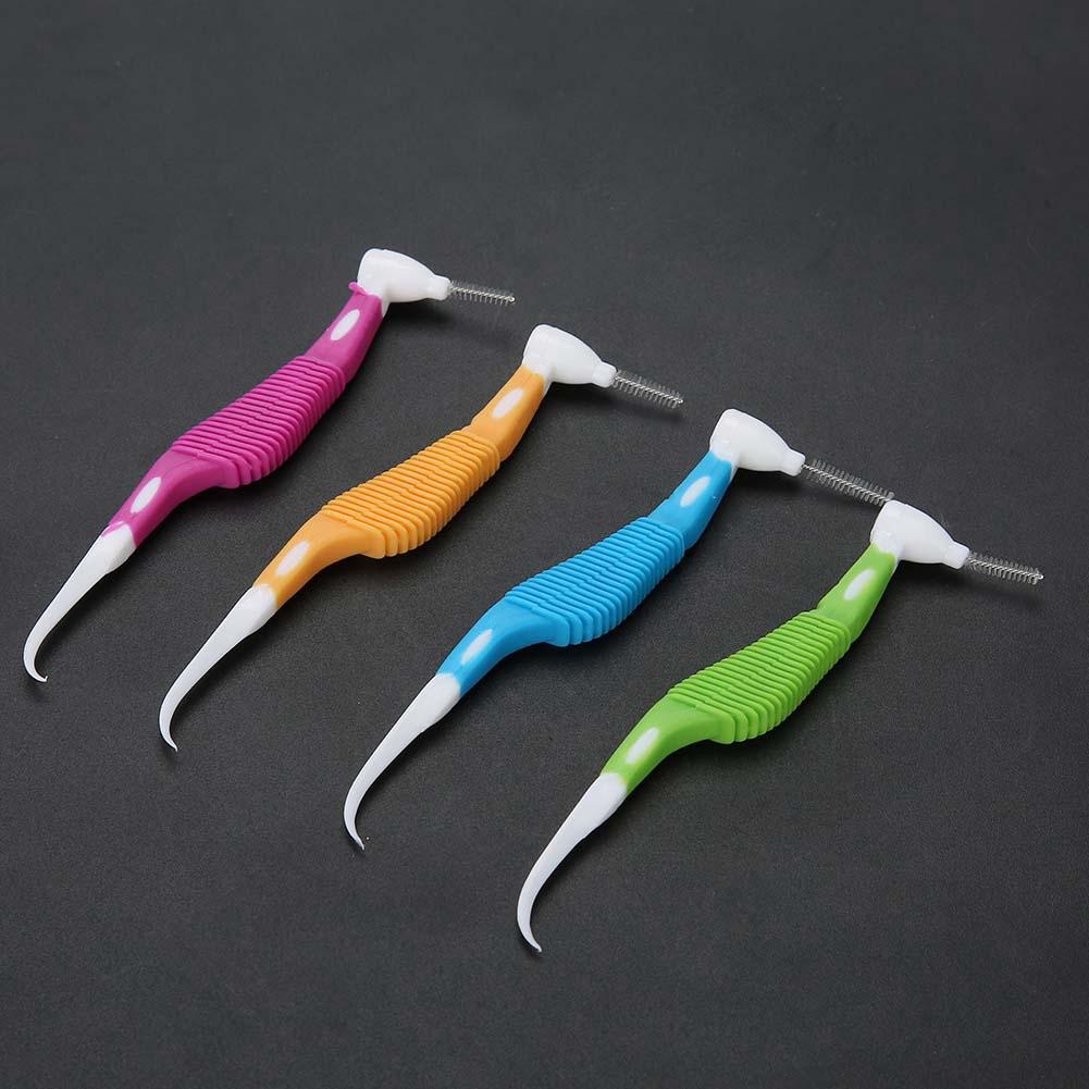 8pcs/set Colours Disposable Toothpicks Soft Interdental Brushes Dental Oral Care Tools