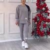 2024 Unregelmäßiges Langarm-Sweatshirt & Leggings Set für Damen
