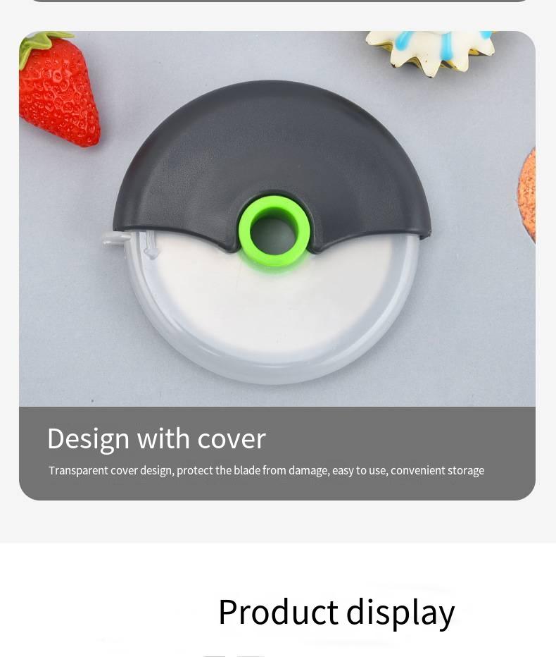 Paslanmaz Çelik Silindir Kesici Çok Amaçlı Pizza Kek Hamur Dilimleme Aleti Keskin Bıçak Tekerleği ile Pişirme Mutfak Aksesuarları