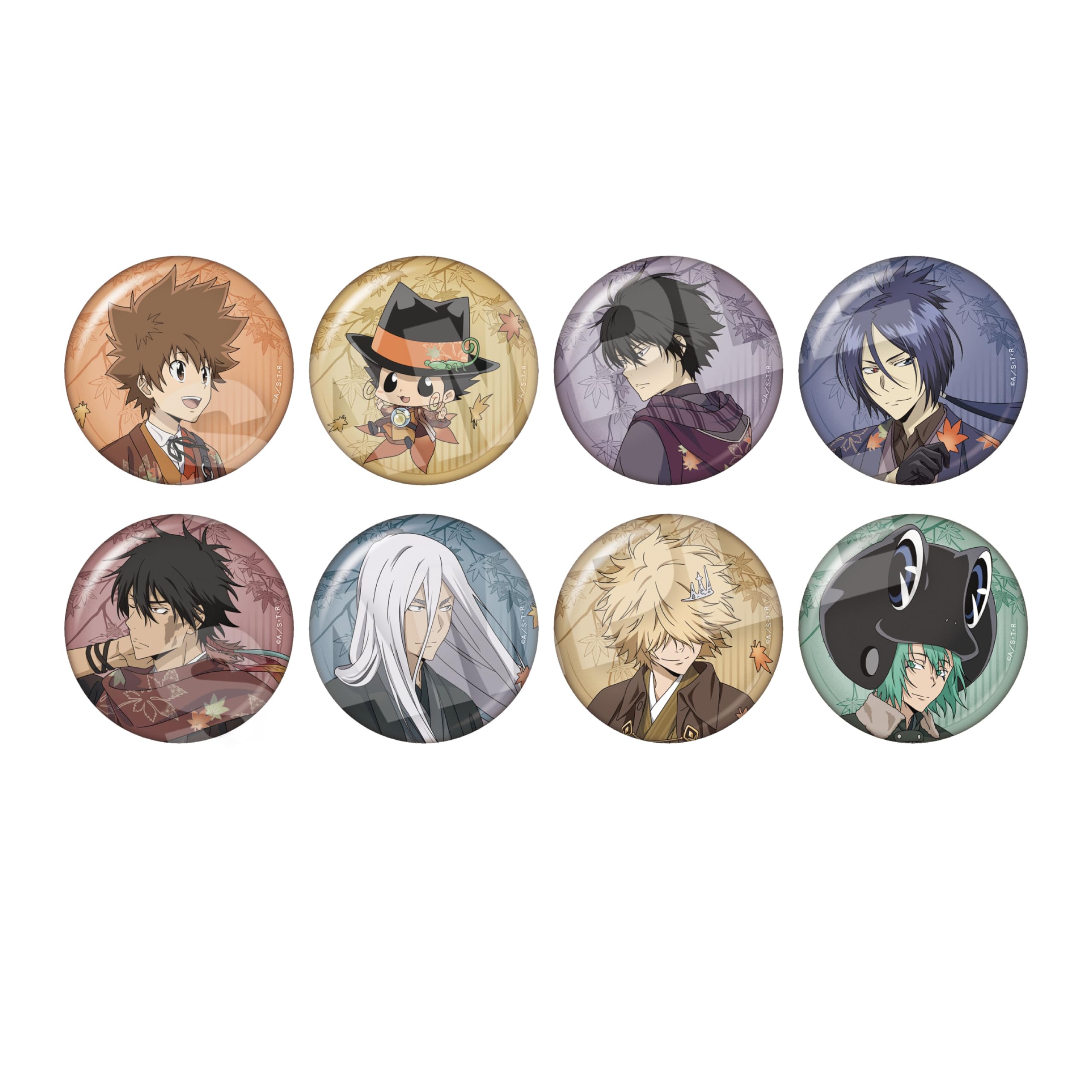 Katekyo Hitman Reborn Trading Badges Autumn Kimono Ver. Box of 8