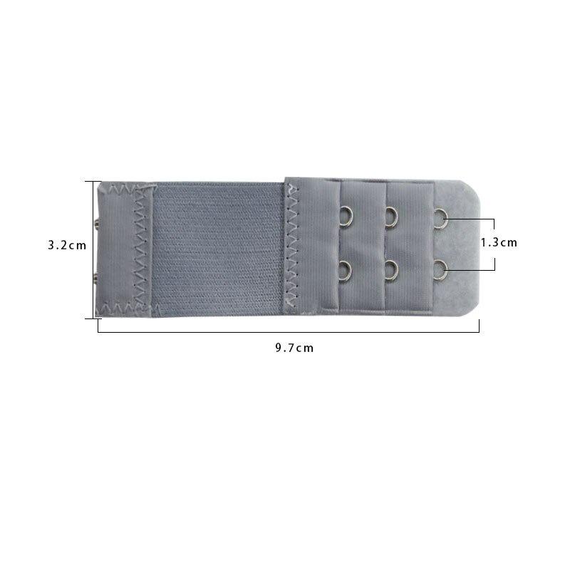 1 buc Extensor pentru sutien pentru femei, 3 rânduri, 2 cârlige, închidere elastică reglabilă lungă, buton acoperit, accesoriu pentru sutien pentru lenjerie