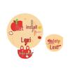 Mini Inspirational Text Folding Fan: Cute, Portable, Round Cloth Surface for Summer Cooling.