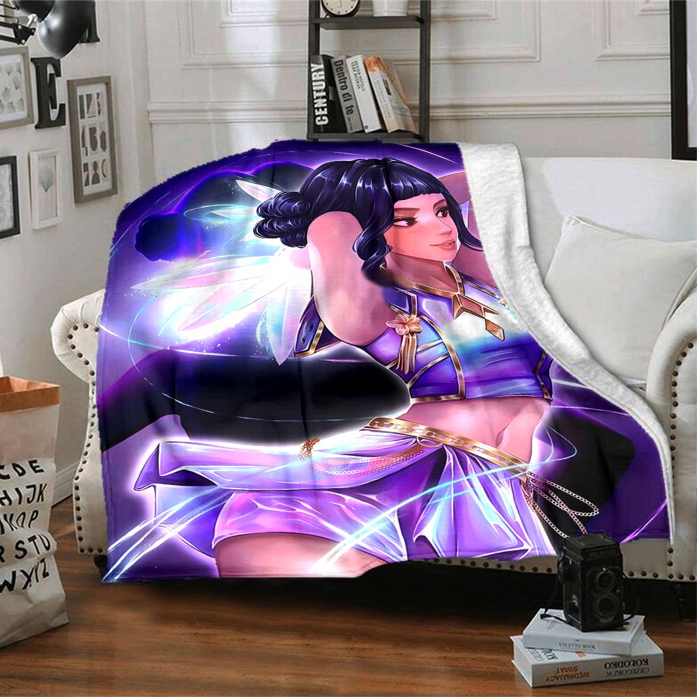 1pc KPop Demon Hunters ZOEY5 Blanket, Gift, for Men and Women, Soft Blanket, Good for Sofa Bed Couch Travel, Lightweight Flannel Blanket