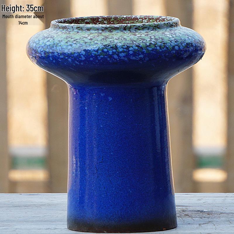 Minimalist Large Coarse Pottery Flower Pot for Succulents and Green Plants