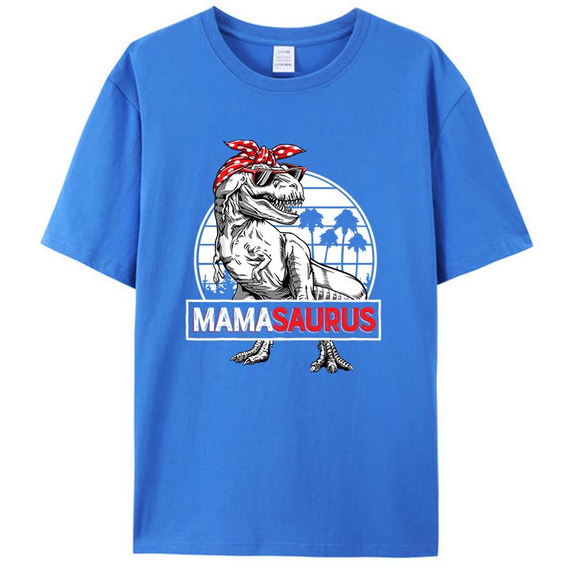 Mamasaurus T Rex Dinosaur Funny Mama Saurus Mother's Family T-Shirt Casual Men's Clothing Women Graphic Tee Shirts Cotton Tops