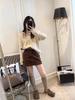 Autumn/Winter 2025 Korean Style High Waist Corduroy Mini Skirt - Slimming, Petite Fit, Versatile Fashion