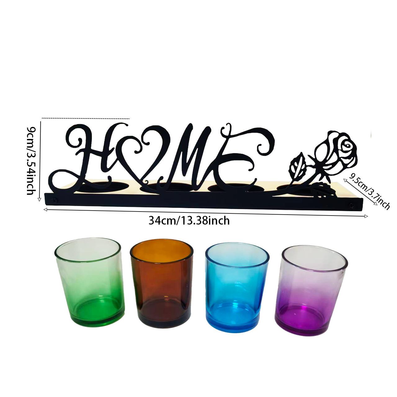 

Valentine Day Tabletop Candle Holder Iron Craft Decor for Home Christmas Atmosphere