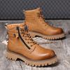 New Fashion Brand Male Motorcycle Boots Comfortable Ankle Boots for Men Leisure Walking Shoes All-match Botas Man High Top Shoes
