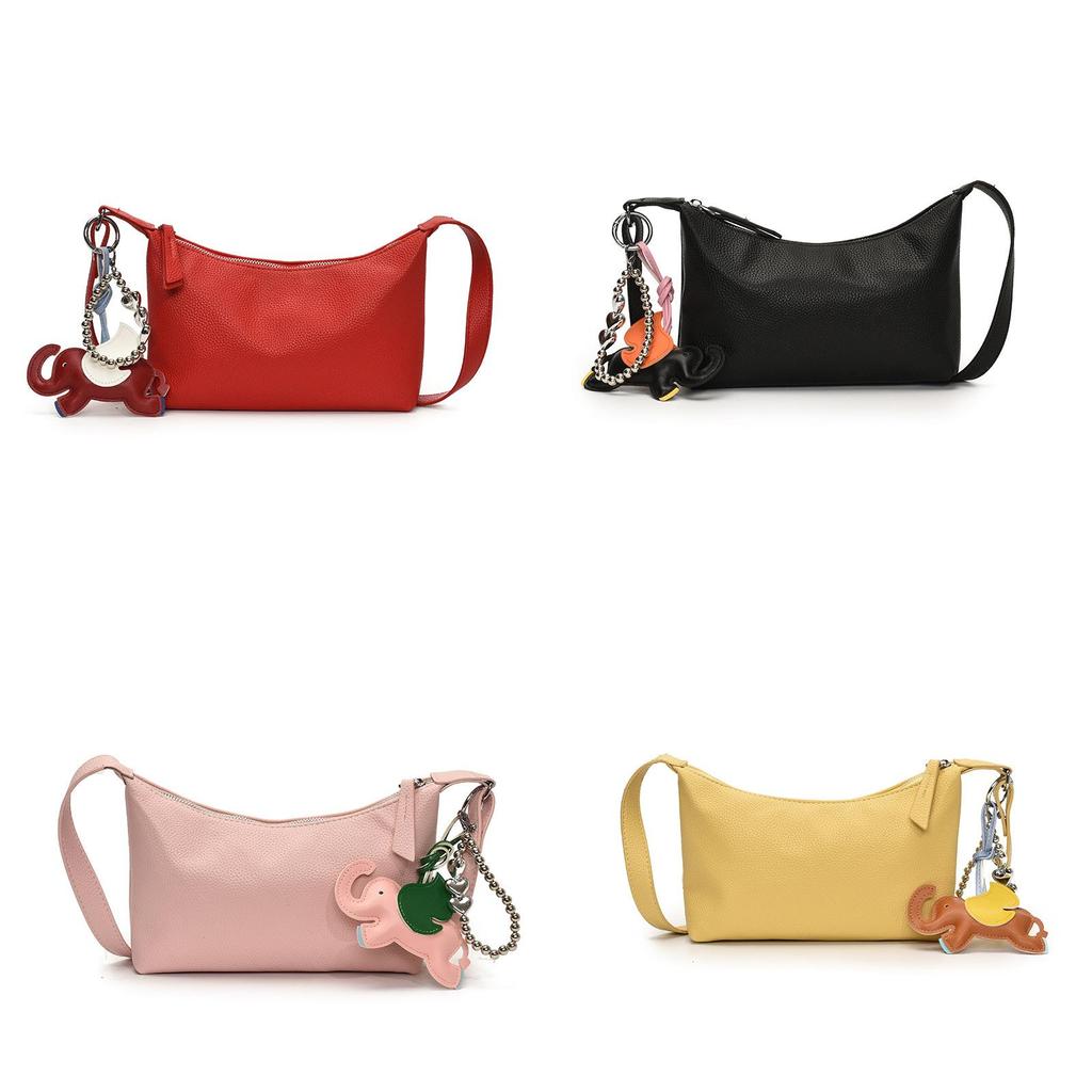 French Boutique Style Crossbody Bag With Pu Fabric And Carved Stitching For Casual Outings