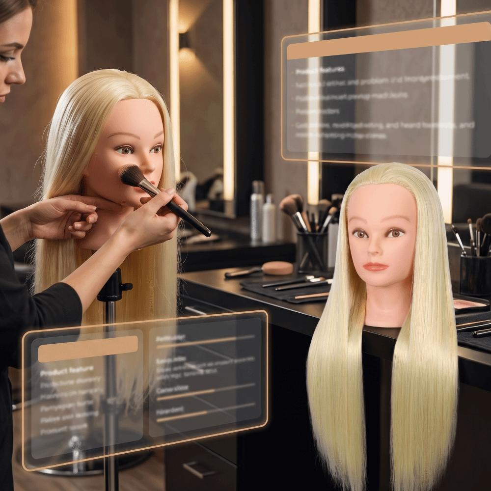 Kopfmodell Langhaar Trainingskopf Kreativer Frisuren Schaufensterkopf Erwachsenen Schaufensterkopf Salon