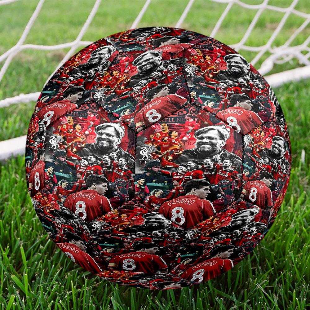 Liverpool F.C Print Size 5 Soccer Ball, Standard Match Football for Sports Game and Team Practice, Ideal Gift for Soccer Fans