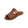 Women's Cut Out Slide Sandals Open Toe Summer Flat Sandals Outdoor Shoes