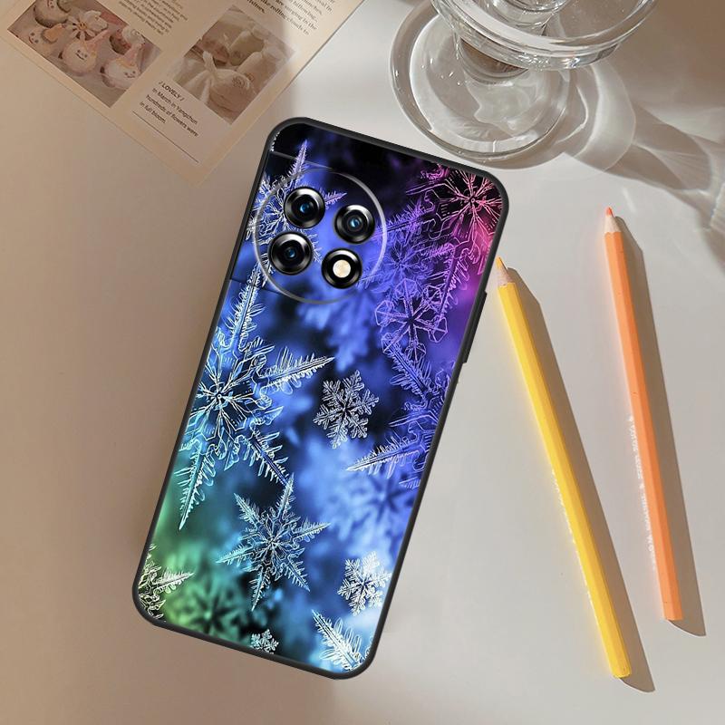 Snow Snowflake Winter Funda For OnePlus 12R 13 12 R 11 9 10 Pro 8T 9RT 10T OnePlus Nord 4 CE 2 3 Lite N20 N30 Case