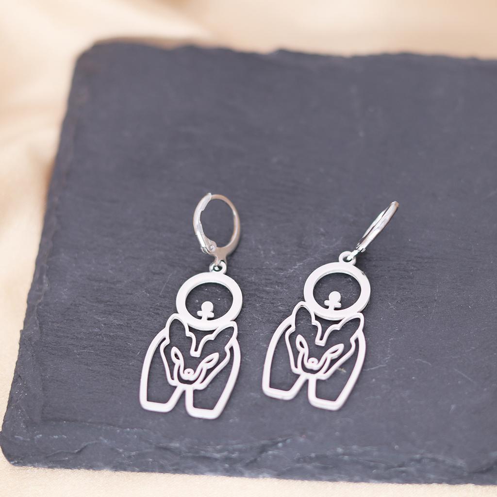 Kinitial Stainless Steel Gate To The Sky Raindrop Cloud Galaxy Solar System Ufo Ghost Earrings For Women Trendy Piercing Jewelry