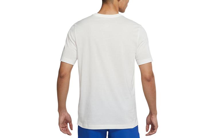 Nike T Shirts Men's White Crew Neck Moderate Straight Fit DM5440-133