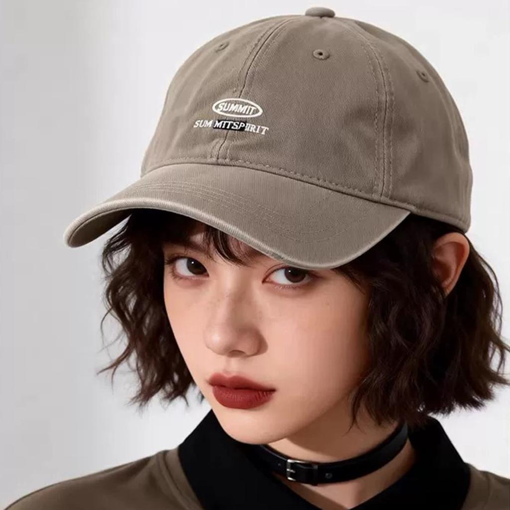 Spring And Autumn Simple Retro Alphabet Embroidered Baseball Caps Men'S And Women'S Shade Show Face Small Travel Casual Cap