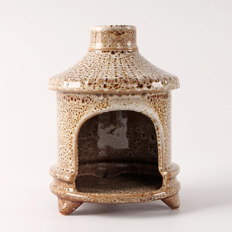 Incense Burner Palo Santo sage Burner for Cones Chiminea Handmade Ceramic Boho Home Decor Gifts Housewarming Minimalist Decor