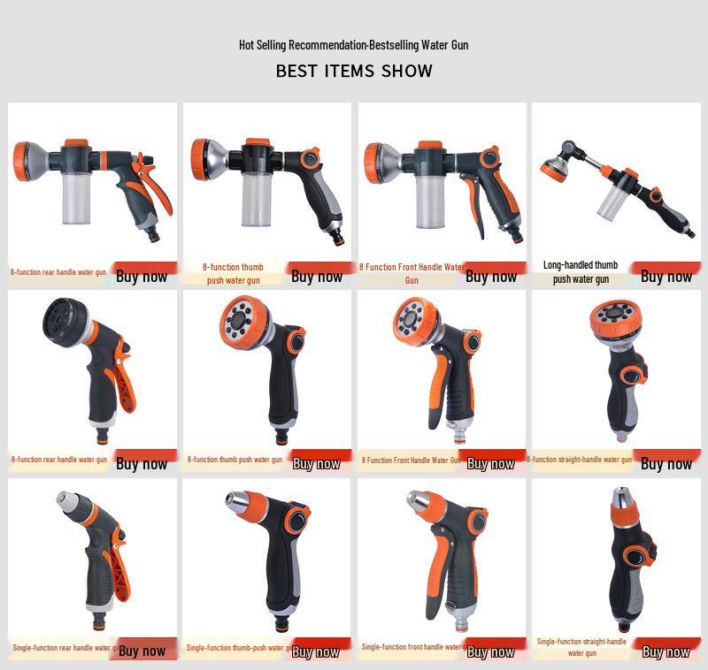 Foam Spray Gun for Car Wash - Multi-Purpose High-Pressure Water Gun with 8 Functions