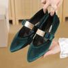 Fashion Ladies Footwear Purple One-line Buckle Office Pointed Toe Spring Summer 2025 Slip On Shoe With Discount Non Women's Flat Shoes