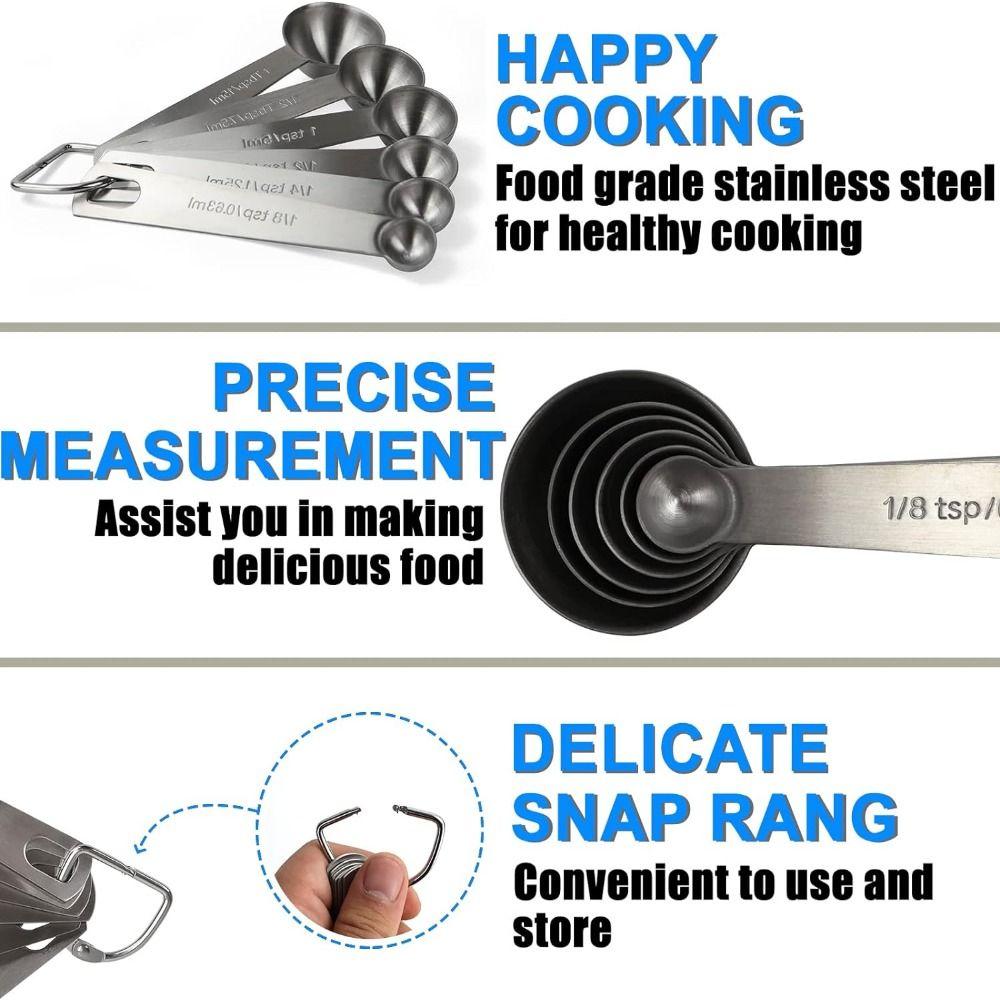 7/15/16 st Professionella Måttkoppar i Rostfritt Stål 304 Noggrant Köksmåttverktyg Bakning