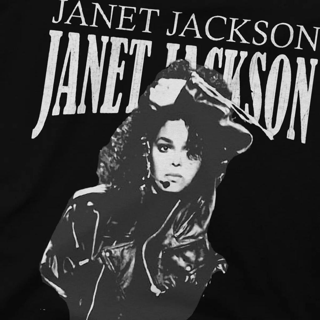 Unisex's Singers And Actors In The American Pop Music Industry T Shirt Janet Jackson Czysta bawełna Ubrania Nowość Krótki rękaw