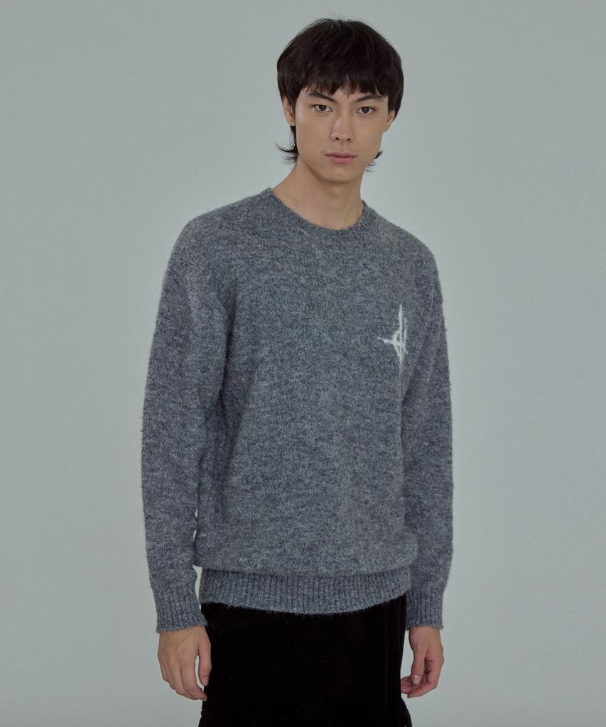 AOTT Wool Blend Intarsia Symbol Knit 4 Colors