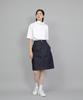 Seinteukeulu Wide Dome Half-Band Midi Skirt Wdm-1305 Indigo Denim Brs