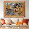 5D DIY Diamond Painting Elephant Lion Cross Stitch Kit Full Diamond Embroidery