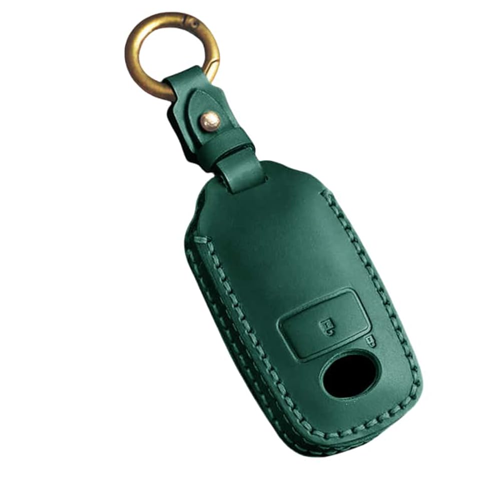

ZANEKO Key Compatible with Toyota Daihatsu New Smart Key Genuine Leather Key Holder Case, Raize, Roomy, Rocky, Taft, Tanto, Custom, Case, (Green) зелёный