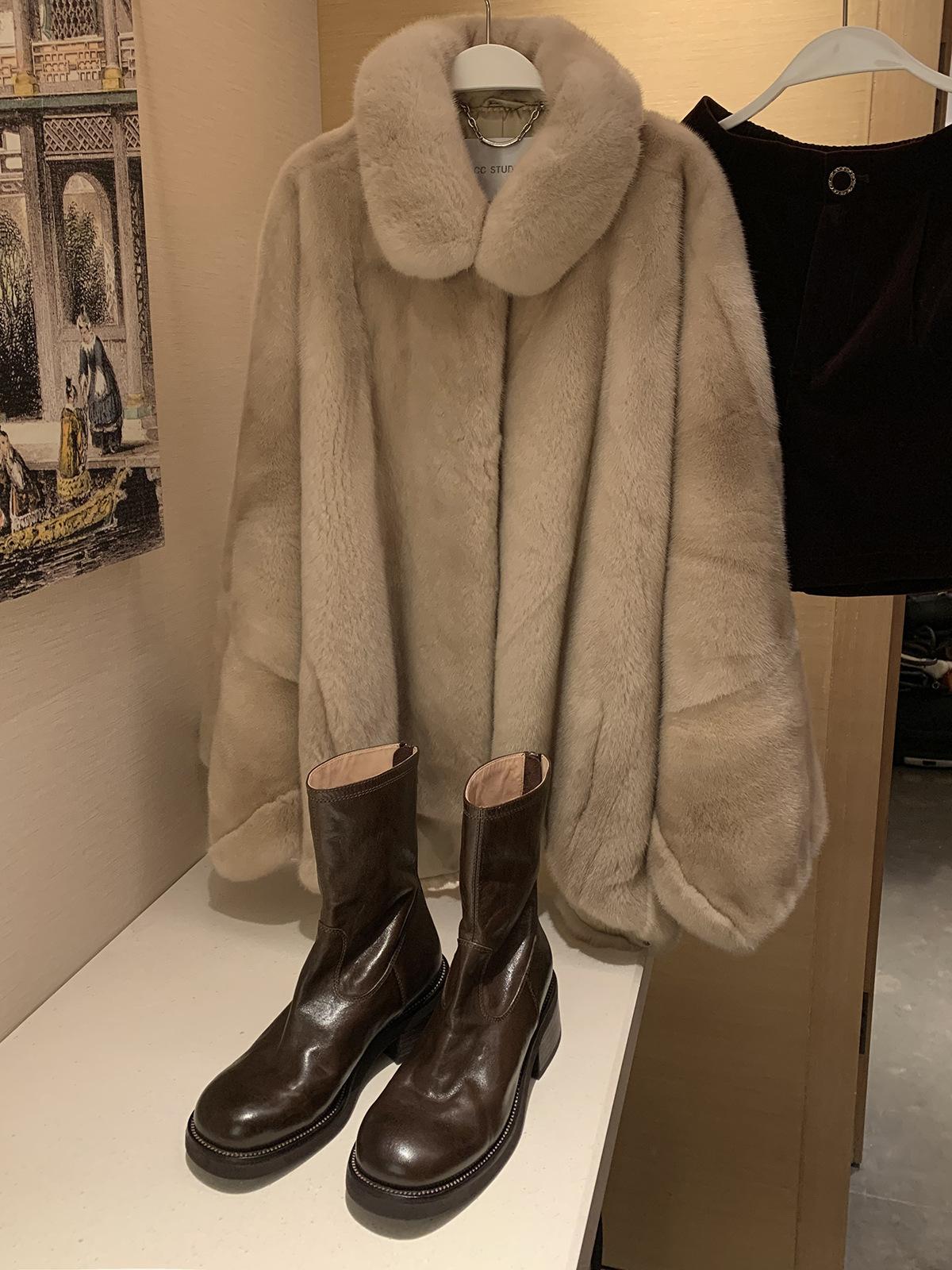 

Изделие из коровьей кожи~ Винтажные складчатые ботинки «Челси» с застежкой-молнией сзади, коричневые старые ботинки «Мартин», узкие короткие ботинки на толстом каблуке 40