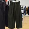 Women's Wide-Leg Corduroy Pants - Elastic Waist, Velvet-Lined, Casual Straight Cut for Autumn/Winter.