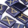 25Pcs Rune Chakras Runes s,Crystal Rectangle Shaped Pendant Decor
