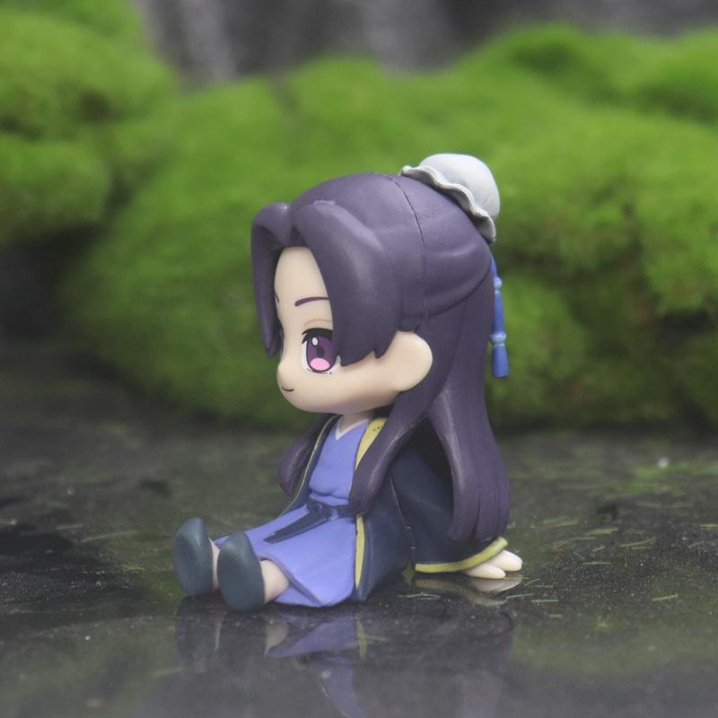 2Pcs/Set Q Version The Apothecary Diaries Maomao Jinshi Mini Figure Anime Kawaii Sitting Toys Desktop Car Ornaments Model Gifts