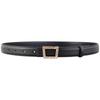 Genuine Leather Cowhide Waist Belt With Alloy Buckle For Casual Office Style