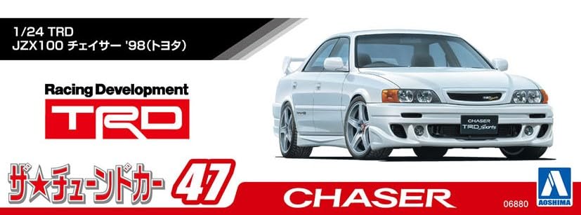 Aoshima Bunka Kyozai The Tuned Car Series 47 Toyota TRD JZX100 Chaser Plastic Model (AOSHIMA) 1/24 No. '98