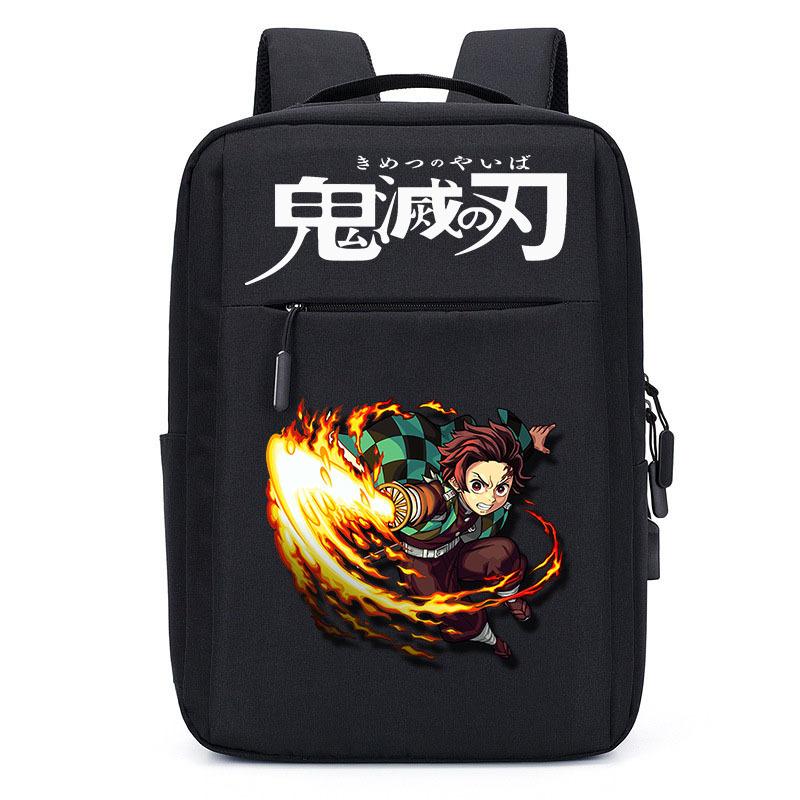 Japan Cartoon Comics Demon Slayer USB Charging Backpack Large Capacity Student Casual Backpack 0004