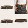 Leather Minimalist Pu Plush Wide Belt With Pin Closure For Women Outfits Fashion