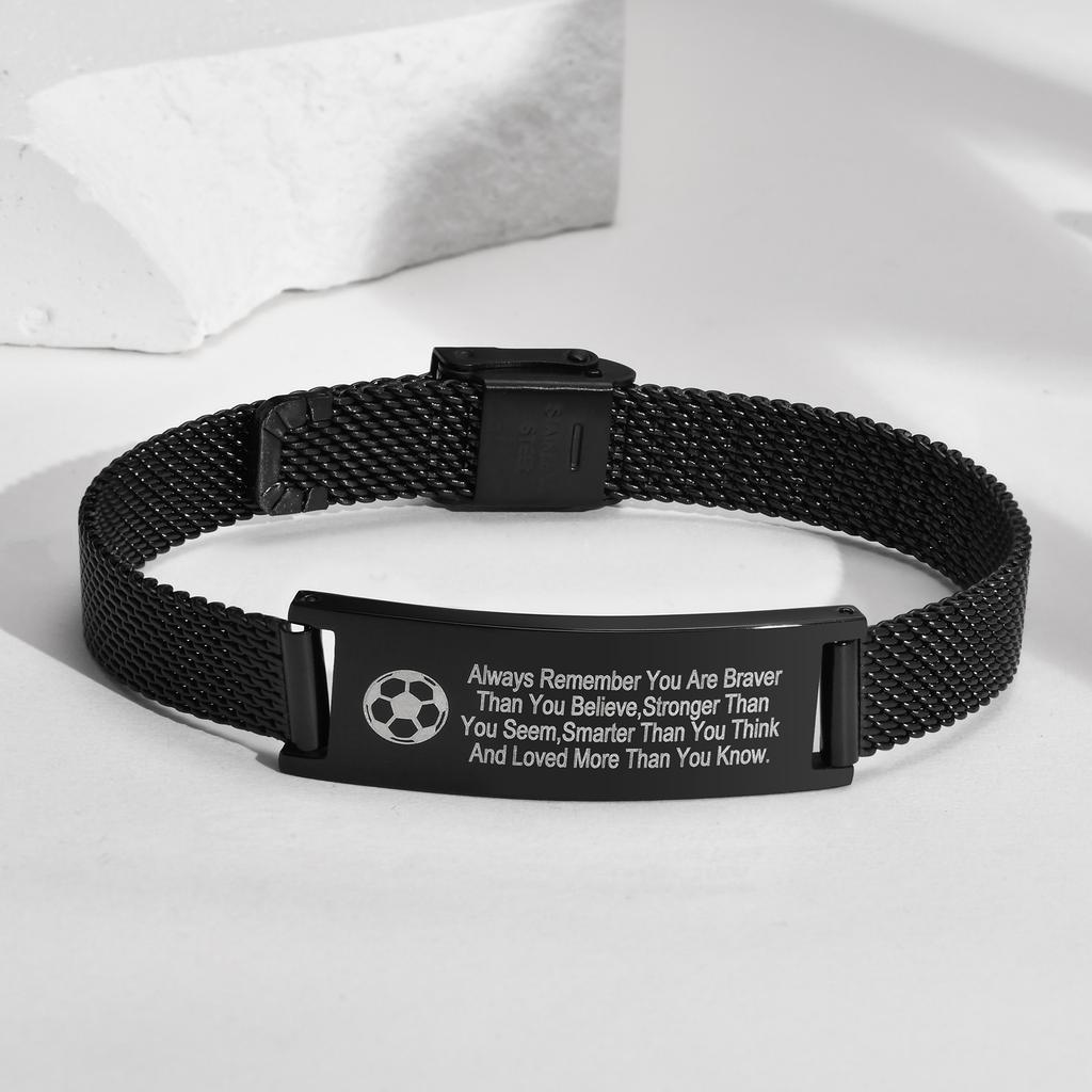 Personalized Couple Bracelet for Men Women,Stainless Steel Adjustable Mesh Watch Bands Bangle,Custom Best Friend Couple Gift